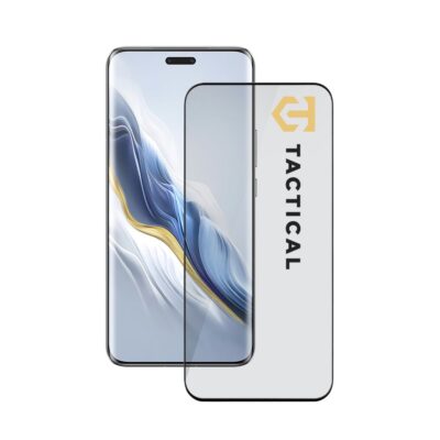 Juodas apsauginis ekrano stikliukas Honor Magic 6 Pro Tactical Glass Shield 5D su užapvalintais kampais