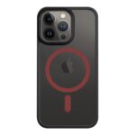 Juodas-raudonas dėklas Apple Iphone 13 Pro Tactical MagForce Hyperstealth 2.0mm su matiniu paviršiumi ir raudonu magnetiniu žiedu