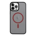 Juodas-raudonas dėklas Apple Iphone 13 Pro Max Tactical MagForce Hyperstealth 2.0mm su kamera ir raudonu apskritimu gale