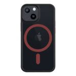 Juodas-raudonas dėklas Apple Iphone 13 mini Tactical MagForce Hyperstealth 2.0mm su raudonu apskritimu ir juodu korpusu
