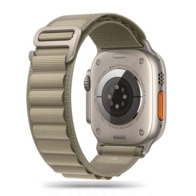 Titanium-olive apyranke Apple Watch su nylo audinio dirzeliu