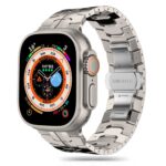 Titano spalvos apyrankė Apple Watch su metaliniu blizgiu užsegimu