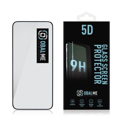 Juodas apsauginis ekrano stikliukas Honor Magic 6 Lite OBALME 5D Glass Screen Protector su 9H kietumu