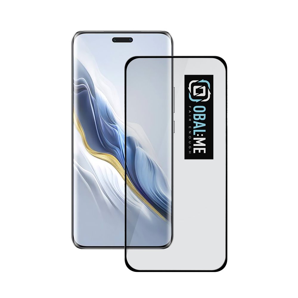 Juodas apsauginis ekrano stikliukas Honor Magic6 Pro Juodas apsauginis ekrano stikliukas Honor Magic6 Pro su OBAL ME Privacy 5D Glass technologija