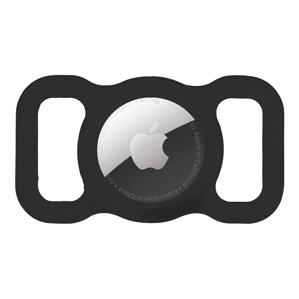 Juodas Tactical Airtag Beam Collar Juodas Tactical Airtag Beam Collar dėklas su apvaliu Apple AirTag įdėklu viduryje