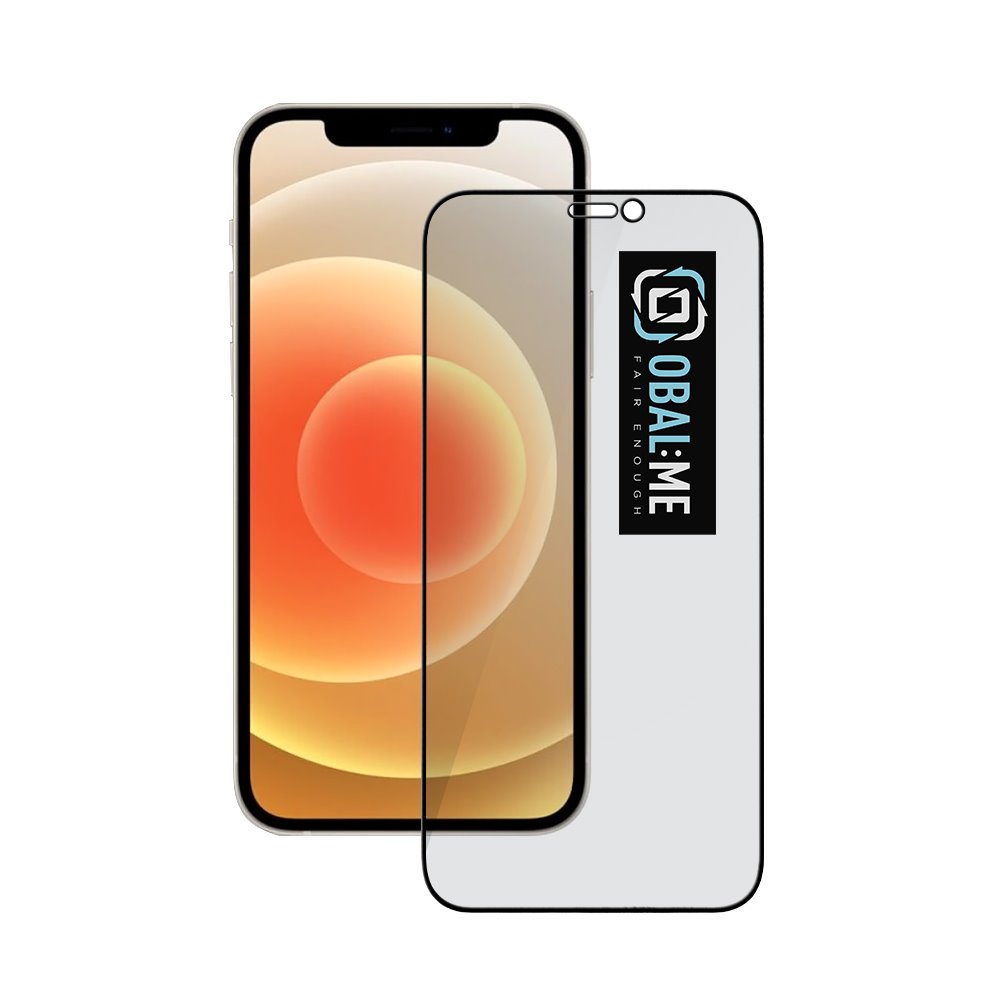 Juodas apsauginis ekrano stikliukas Apple iPhone 12 mini Juodas apsauginis ekrano stikliukas Apple iPhone 12 mini su OBALME Privacy 5D Glass Screen Protector