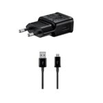 Juodas buitinis pakrovėjas EP-TA200EBE su microUSB kabeliu