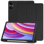 Juodas dėklas Xiaomi Redmi Pad Pro 12.1 su skaidria ekrano kraštine ir vieta rašikliui