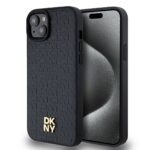 Juodas dėklas telefonui Apple Iphone 13 DKNY PU Leather su pakartotiniu logotipu ir Magsafe