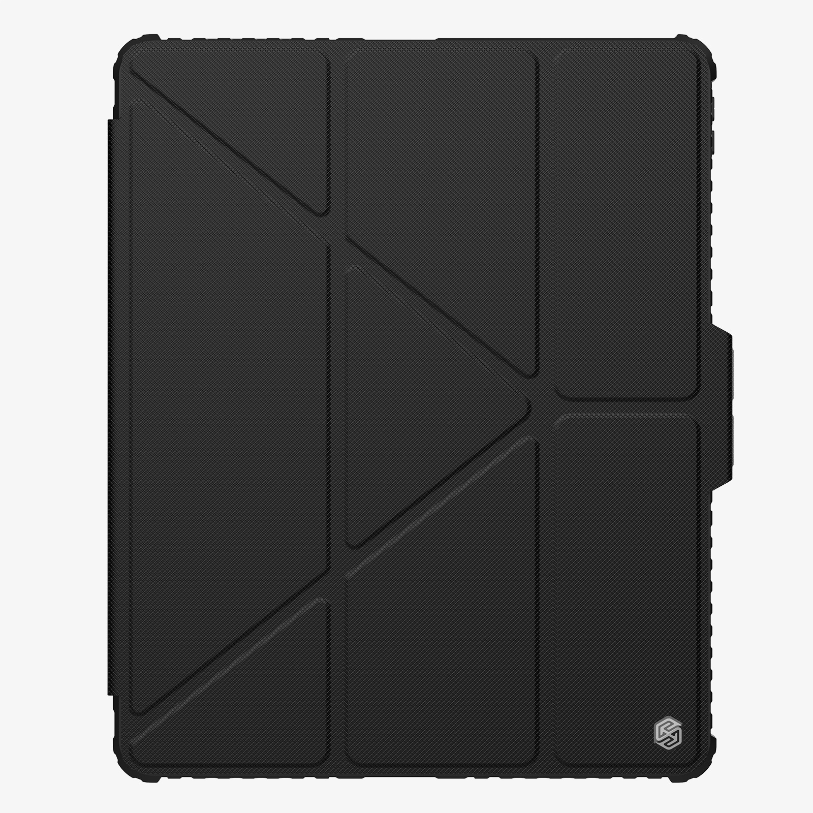 Juodas dėklas iPad Pro 13 2024 Nillkin Bumper PRO Protective Stand Juodas dėklas iPad Pro 13 2024 Nillkin Bumper PRO Protective Stand su raštuota apsauga
