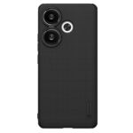 Juodas plastikinis dėklas Xiaomi Poco F6 su tekstūruota paviršiaus tekstūra ir magnetiniu funkcionalumu