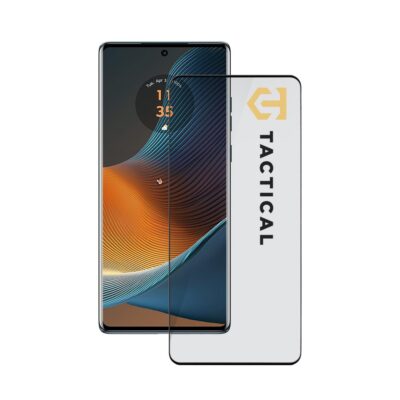 Juodas apsauginis stiklas telefonui Motorola Edge 50 Fusion Tactical Glass Shield 5D su matiniu paviršiumi