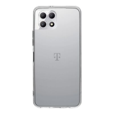 Skaidrus dėklas Tactical TPU telefonui T-Mobile T Phone 2 5G ant telefono galinės dalies
