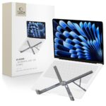 Pilkas pastatomas stovas TECH-PROTECT ULS300 UNIVERSAL LAPTOP STAND prie nešiojamojo kompiuterio