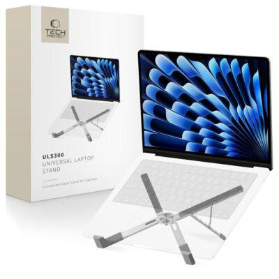 Sidabrinis pastatomas stovas TECH-PROTECT ULS300 UNIVERSAL LAPTOP STAND kompiuteriui