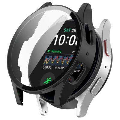 Juodas dėklas Samsung Galaxy Watch 4 5 FE 40MM apsaugo laikrodžio ekraną ir korpusą