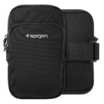 Juodas dėklas ant rankos SPIGEN A702 DYNAMIC SHIELD ARMBAND iš patvarios medžiagos su užtrauktukais