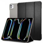 Juodas dėklas Apple Ipad Pro 11 5 2024 Spigen Smart Fold atverčiamas stovas