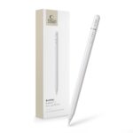 Baltas ipad pieštukas TECH-PROTECT DIGITAL MAGNETIC STYLUS PEN 3 su mygtuku ir indikatoriais