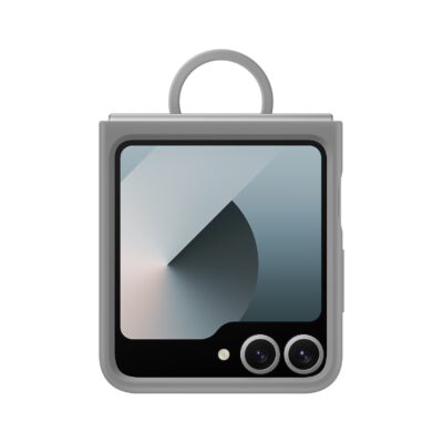 Pilkas originalus dėklas EF-PF741TJE silikoninis su žiedu telefonui Samsung Galaxy Z Flip 6