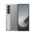 Skaidrus originalus dėklas EF-QF956CTE Clear Cover telefonui Samsung Galaxy Z Fold 6 su matomu telefono ekranu ir trimis kameromis