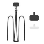 Juodas dirželis TECH-PROTECT C5S ROPE CROSSBODY STRAP su metaline sagtimi