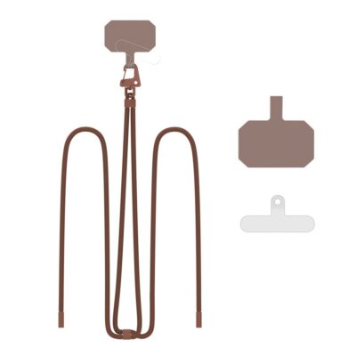 Rudas dirželis TECH-PROTECT C5S ROPE CROSSBODY STRAP su metaliniu kabliuku ir keliomis spiralinėmis dalimis