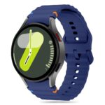 Tamsiai mėlyna apyrankė Samsung Galaxy Watch silikoninė sportinė juosta su skylutėmis ir raiškia spalva