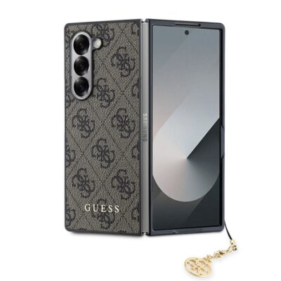 rudas originalus deklas guess 4g charms telefonui samsung galaxy z fold 6 su aukso pakabuku