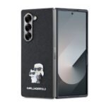 Juodas originalus dėklas Karl Lagerfeld PU Saffiano su Karl ir Choupette piešiniu Samsung Galaxy Z Fold 6 telefonui