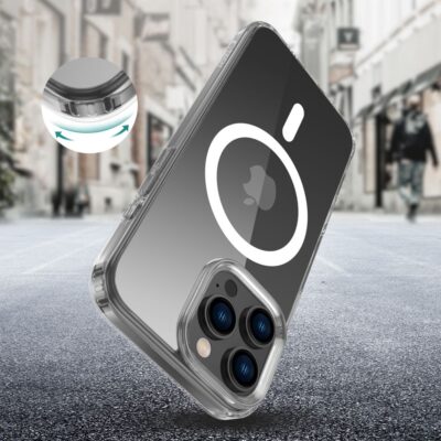 Skaidrus deklas Apple iPhone 16 Pro Max Tech-Protect FlexAir Hybrid su Magsafe remeliu ir koputeriaus kameros atvara