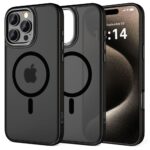 Juodas-pilkas dėklas Apple Iphone 16 Pro Tech-Protect Magedge Magsafe su permatomu viduriniu sluoksniu