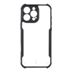Skaidrus-juodas dėklas Tactical Quantum Stealth telefonui Apple iPhone 16 Pro Max su kameros apsauga ir stipriais kampais