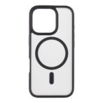 Juodas dėklas Apple iPhone 16 Pro Tactical MagForce Hyperstealth su balta nugara ir juodais kraštais