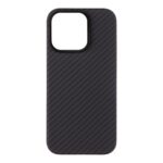 Juodas dėklas Tactical MagForce Aramid telefonui Apple iPhone 16 Pro su anglies pluošto raštu