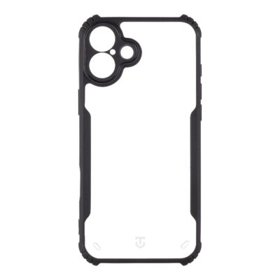 Skaidrus-juodas dėklas Tactical Quantum Stealth telefonui Apple iPhone 16 Plus su apsauga kameros sričiai