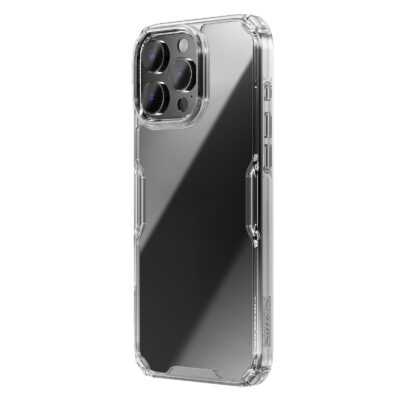 Skaidrus dėklas Nillkin Nature TPU PRO telefonui Apple iPhone 16 Pro Max su apsauga kameros daliai