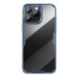 Mėlynas dėklas Nillkin Nature TPU PRO telefonui Apple iPhone 16 Pro Max su permatomu dangteliu ir apsauga aplink kameros modulį