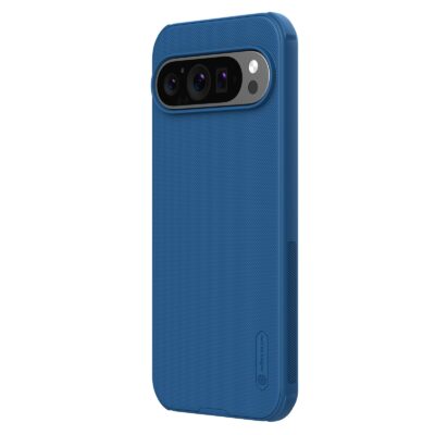 Mėlynas plastikinis dėklas Google Pixel 9 Pro XL Nillkin Super Frosted Shield su tekstūruotu paviršiumi