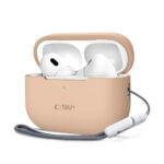 Cafe Latte dėklas Apple Airpods Pro 1 2 Tech-Protect Silicone smelio spalvos silikono apsauga