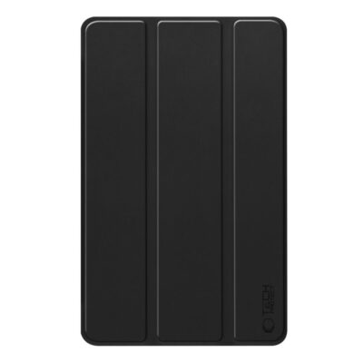 Juodas dėklas Xiaomi Redmi Pad SE 8.7 Tech-Protect Smartcase su trims vertikaliomis dalimis ir matiniu paviršiumi