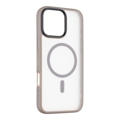 Šviesiai pilkas dėklas Apple Iphone 16 Pro Max Tactical MagForce Hyperstealth su permatomu dangteliu ir magnetiniu žiedu