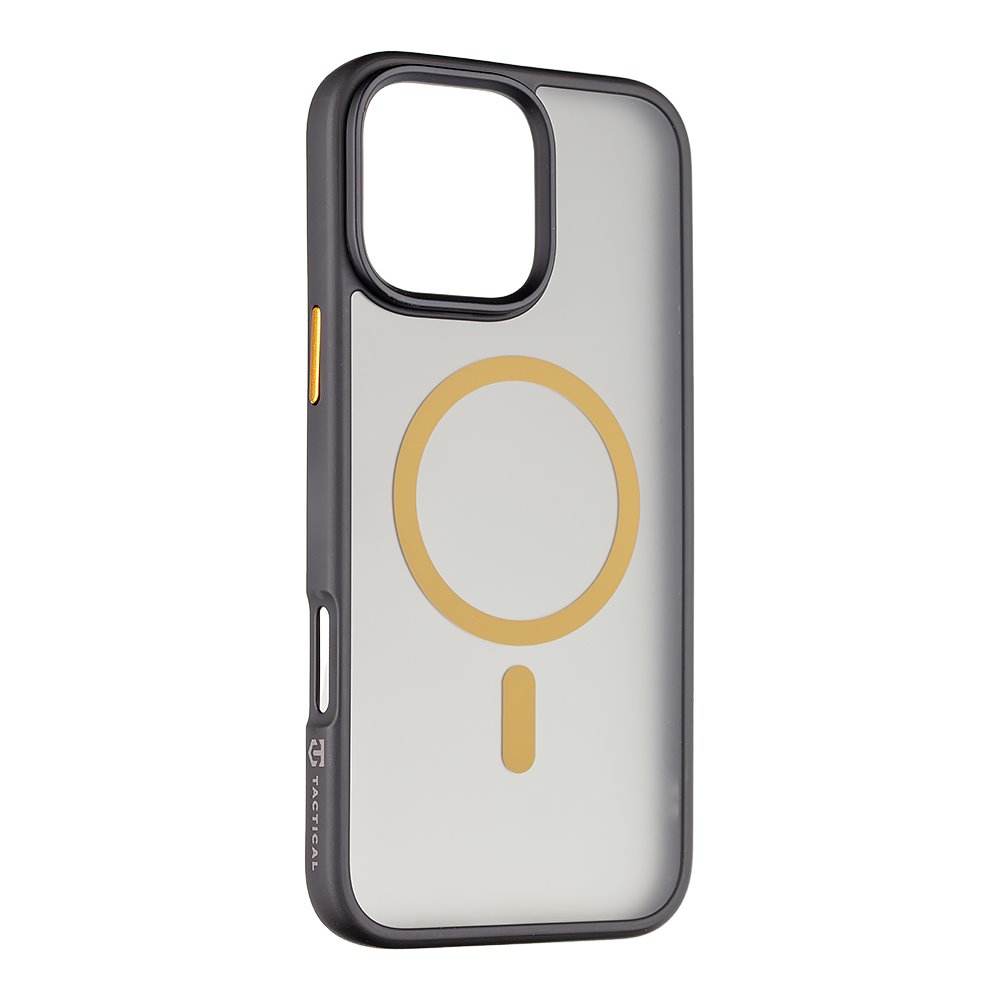 Juodas-geltonas dėklas Apple Iphone 16 Pro Max Tactical MagForce Hyperstealth 2.0mm Juodas-geltonas dėklas Apple Iphone 16 Pro Max Tactical MagForce Hyperstealth 2.0mm su permatomu atgal ir geltonu žiedu