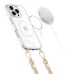skaidrus deklas apple iphone 16 pro max tech-protect flexair chain magsafe su magnetiniu laikikliu ir dirzeliu