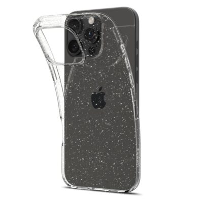 Skaidrus blizgantis dėklas Apple Iphone 16 Pro Spigen Liquid Crystal Glitter su permatomu blizgiu dizainu
