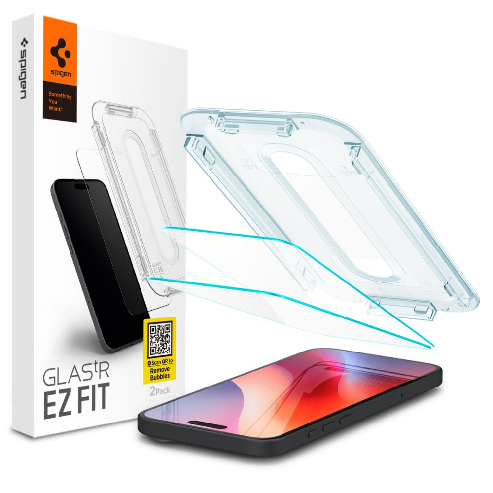 Skaidrus apsauginis stikliukas Apple Iphone 16 Pro Spigen Glas.Tr Ez Fit Skaidrus apsauginis stikliukas Apple Iphone 16 Pro Spigen Glas.Tr Ez Fit komplekte su aplikatoriumi
