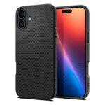 Juodas matinis dėklas Apple Iphone 16 Plus su tekstūruota nugara
