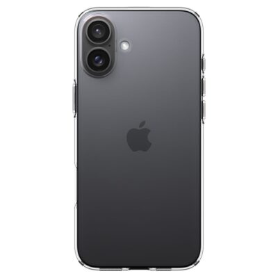 Skaidrus dėklas Apple Iphone 16 Plus Spigen Liquid Crystal ant juodos telefono galinės dalies