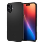 Juodas dėklas Apple Iphone 16 Plus Spigen Thin Fit Mag Magsafe su matiniu paviršiumi