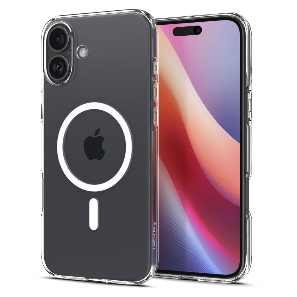 Skaidrus dėklas Apple Iphone 16 Spigen Liquid Crystal Mag Magsafe skaidrus dekla apple iphone 16 spigen liquid crystal mag magsafe su magnetiniu ziedu